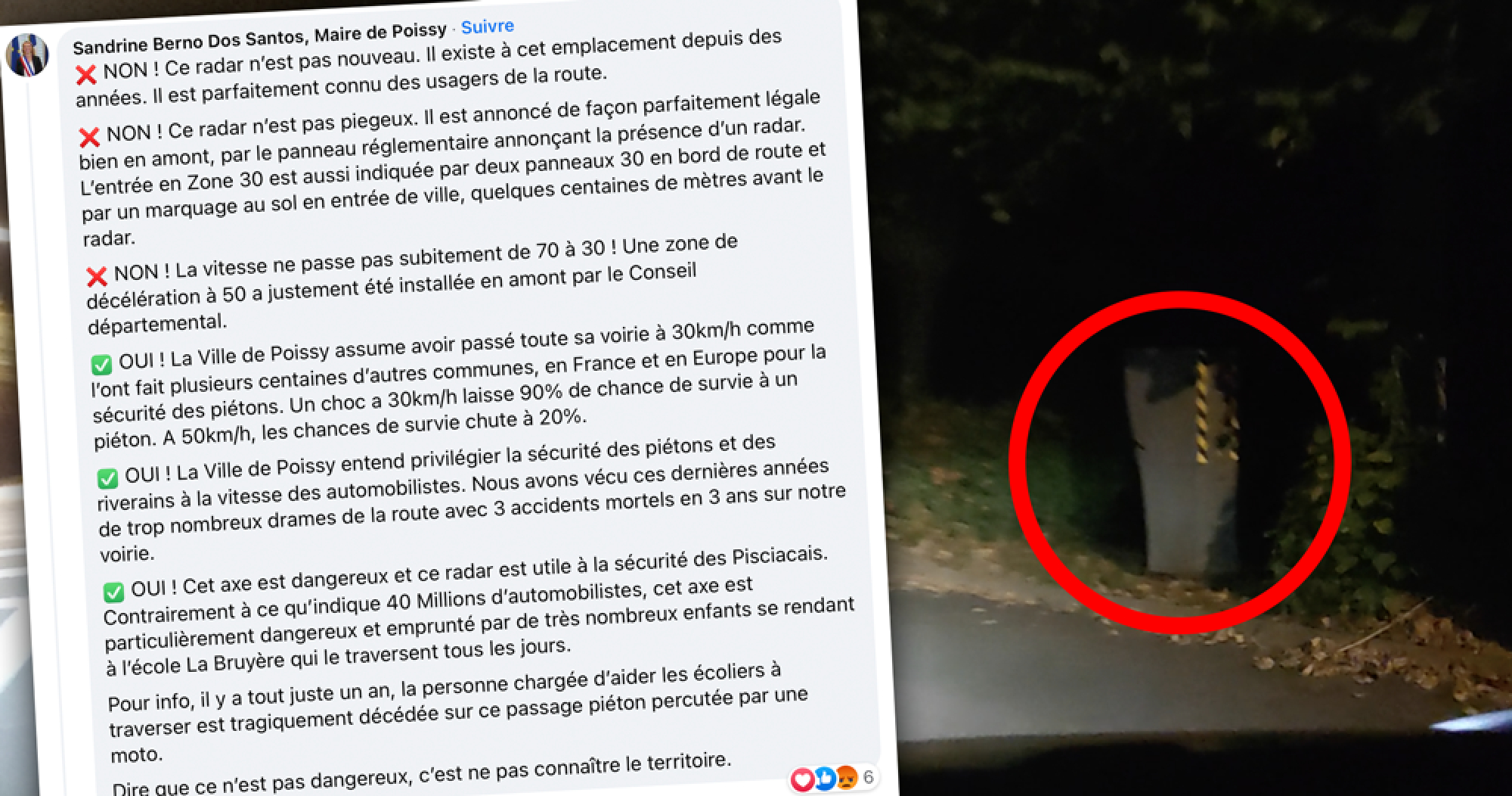 Radar piège de Poissy : Mme la Maire nous a répondu