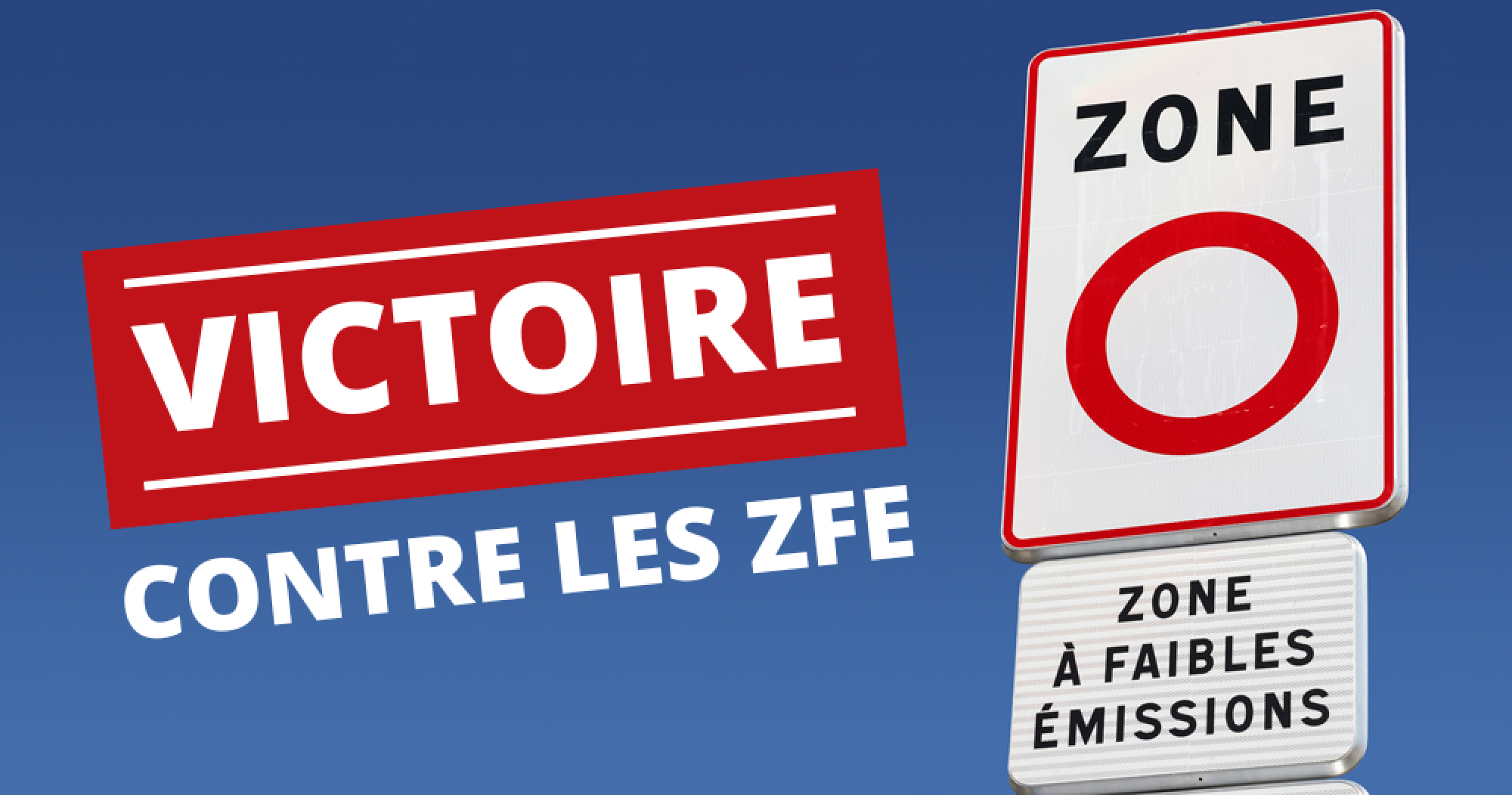 Nouvelle bataille gagnée contre les ZFE !