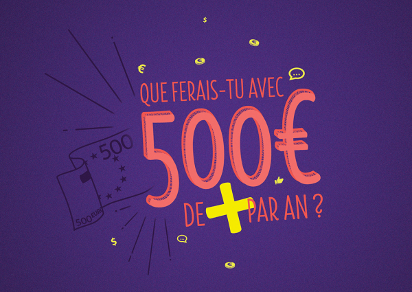 Que ferais-tu avec 500€ de plus par an ?