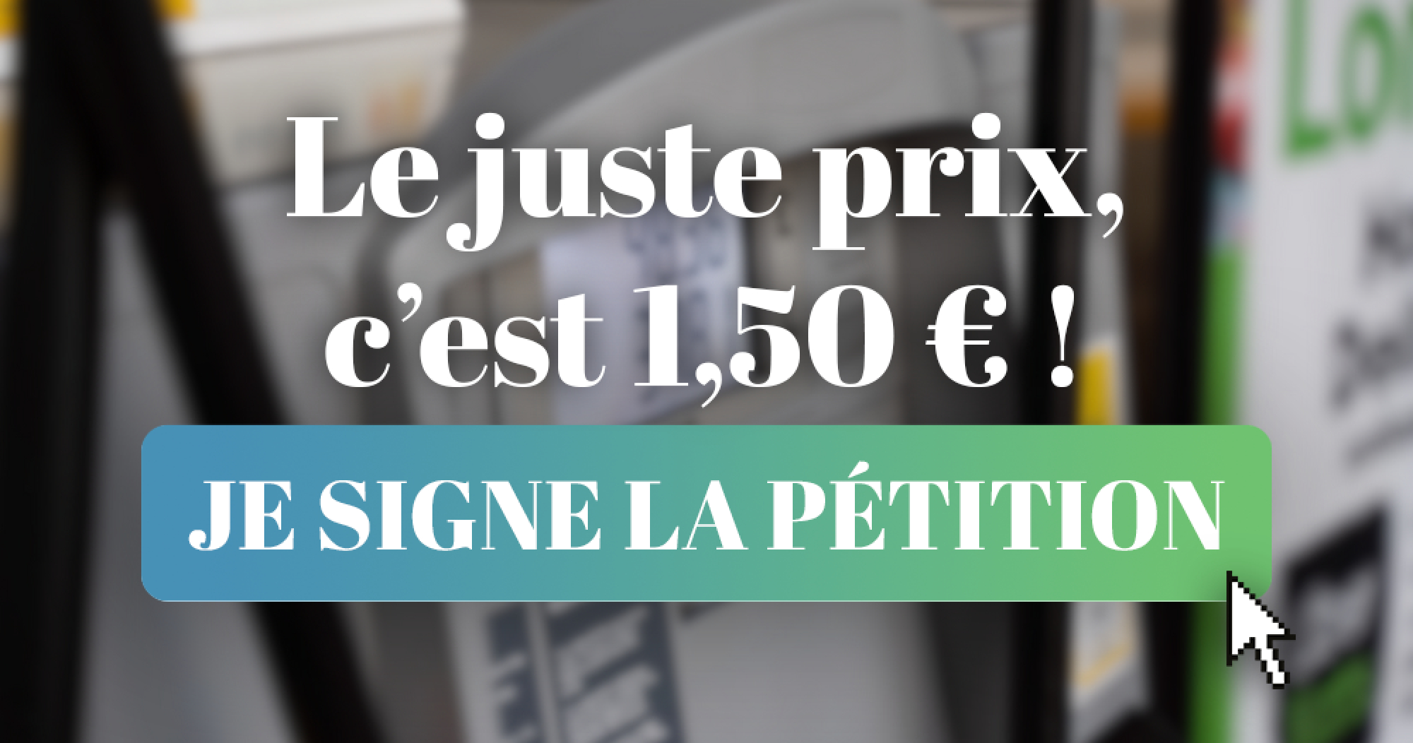 Pour une réforme de la fiscalité sur les carburants, afin de garantir des prix en station-service toujours inférieurs 1,50€/L